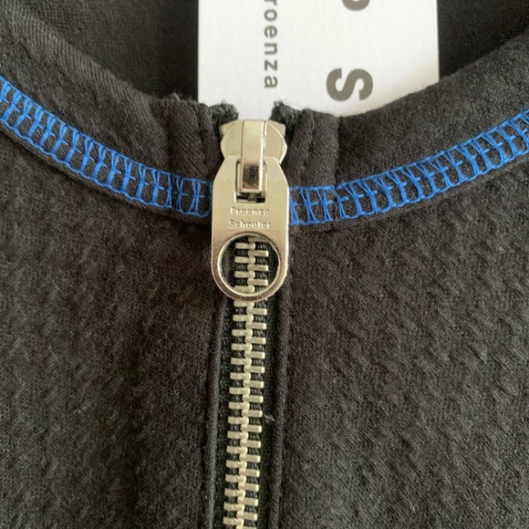 Proenza Schouler Scoop neck stretch jersey quilt soft bodysuit top black - Picture 7 of 15